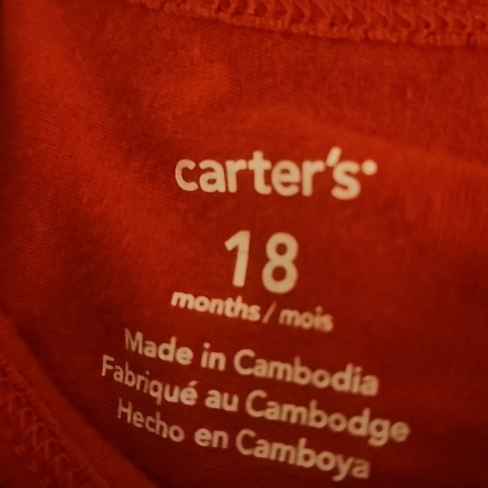 12-18 Months Carter's Red 'LOVE' Patriotic Set with Striped Shorts - Picture 2 of 3